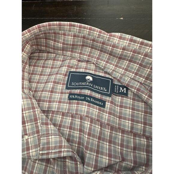 Men’s Southern Shirt Plaid Button Down Medium - Picture 2 of 3